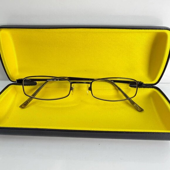 Fossil Coolidge Eyeglasses – Slim Rectangular Metal Frame – With Hard Case - Picture 5 of 15